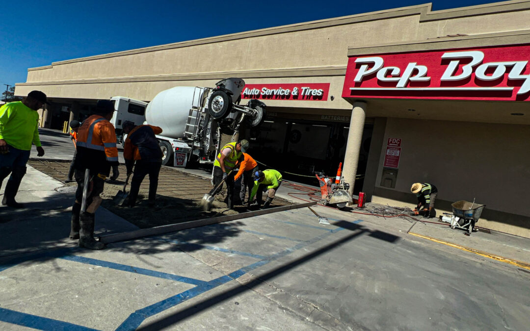 Concrete Parking Lot at Pep Boys – Merced, CA